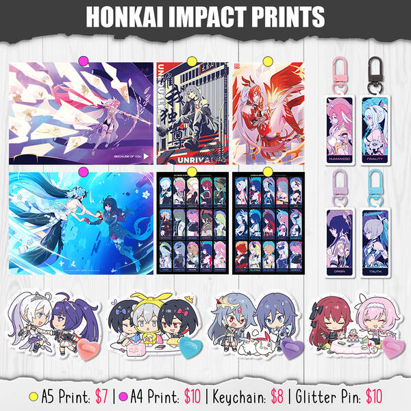 HI3 Art Prints &amp; Keychains