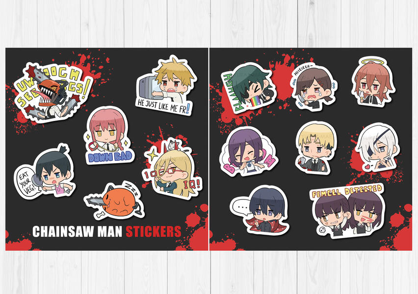 Chainsaw Man Stickers [$2, Set $15]