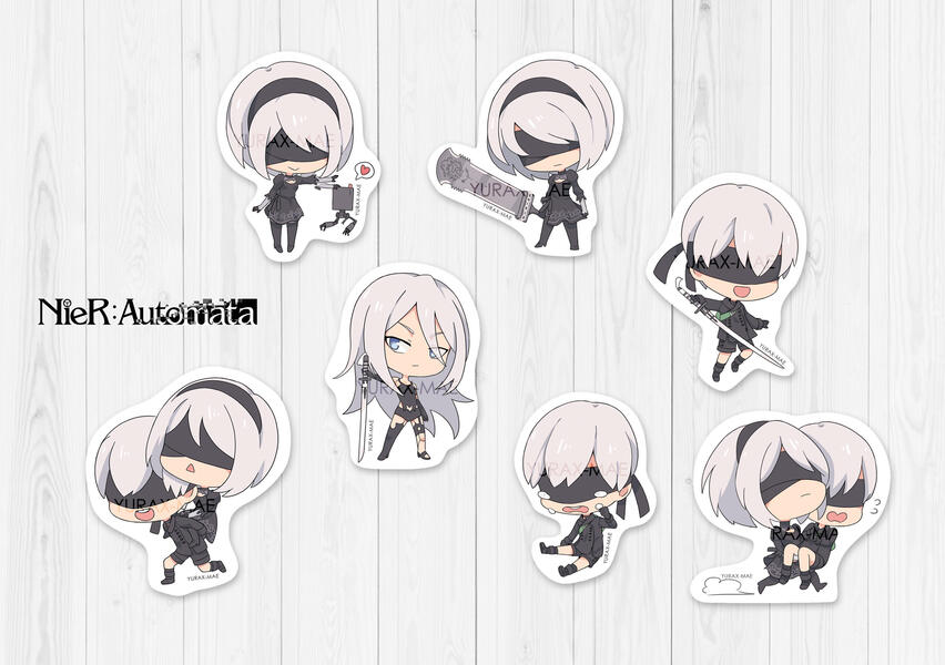 Nier Automata Stickers [$3, Set $12]